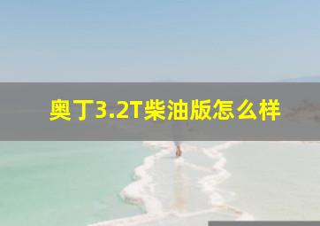 奥丁3.2T柴油版怎么样