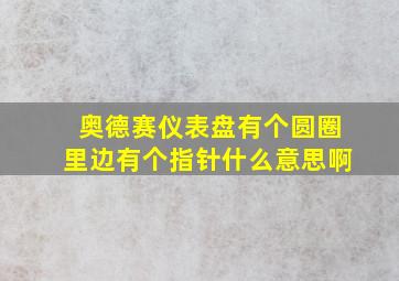 奥德赛仪表盘有个圆圈里边有个指针什么意思啊