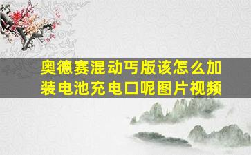 奥德赛混动丐版该怎么加装电池充电口呢图片视频