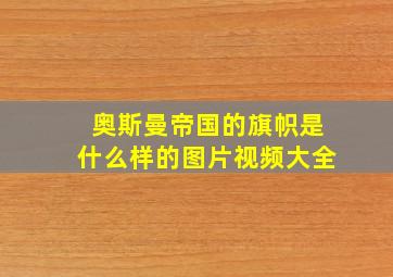 奥斯曼帝国的旗帜是什么样的图片视频大全