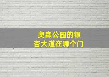 奥森公园的银杏大道在哪个门