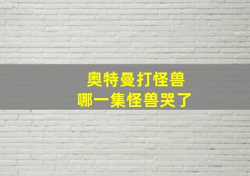 奥特曼打怪兽哪一集怪兽哭了