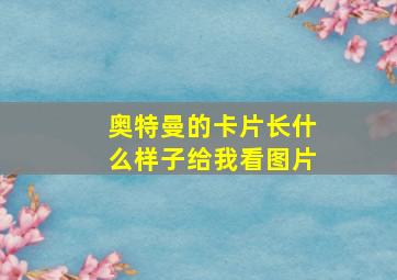 奥特曼的卡片长什么样子给我看图片