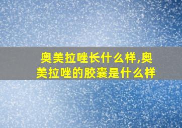 奥美拉唑长什么样,奥美拉唑的胶囊是什么样