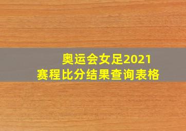 奥运会女足2021赛程比分结果查询表格