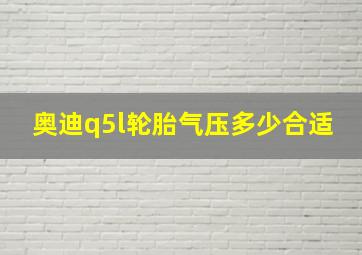 奥迪q5l轮胎气压多少合适