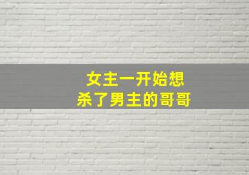 女主一开始想杀了男主的哥哥