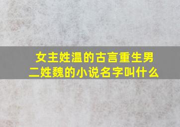 女主姓温的古言重生男二姓魏的小说名字叫什么