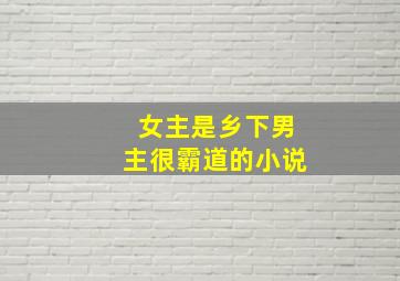 女主是乡下男主很霸道的小说