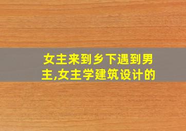 女主来到乡下遇到男主,女主学建筑设计的