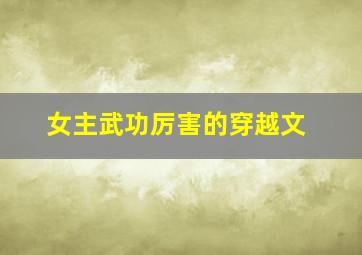 女主武功厉害的穿越文