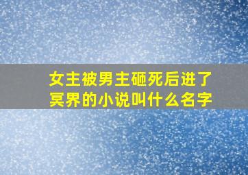 女主被男主砸死后进了冥界的小说叫什么名字