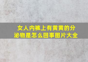 女人内裤上有黄黄的分泌物是怎么回事图片大全