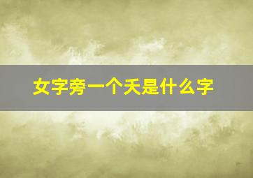 女字旁一个夭是什么字