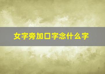 女字旁加口字念什么字