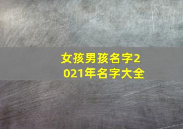 女孩男孩名字2021年名字大全