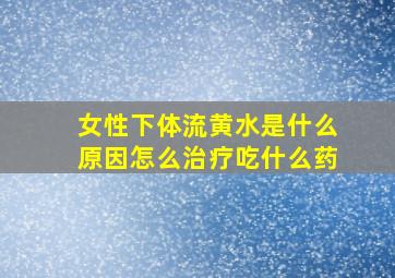 女性下体流黄水是什么原因怎么治疗吃什么药