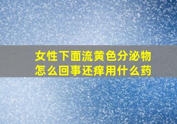 女性下面流黄色分泌物怎么回事还痒用什么药