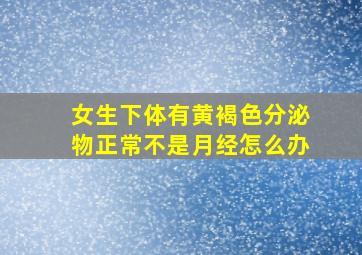 女生下体有黄褐色分泌物正常不是月经怎么办