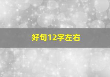 好句12字左右