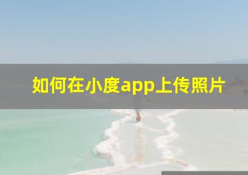 如何在小度app上传照片