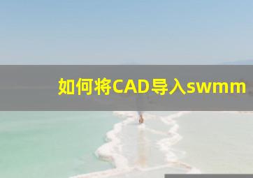 如何将CAD导入swmm