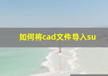 如何将cad文件导入su