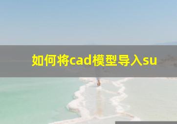 如何将cad模型导入su