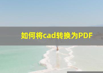 如何将cad转换为PDF