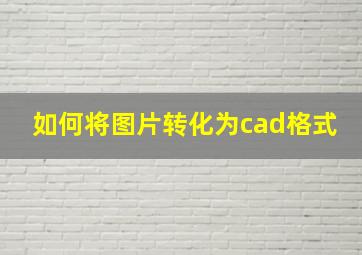 如何将图片转化为cad格式