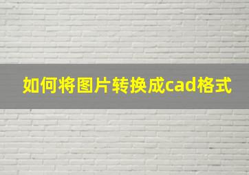 如何将图片转换成cad格式