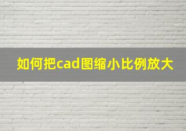 如何把cad图缩小比例放大