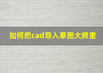 如何把cad导入草图大师里