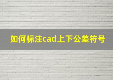 如何标注cad上下公差符号