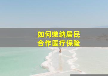 如何缴纳居民合作医疗保险