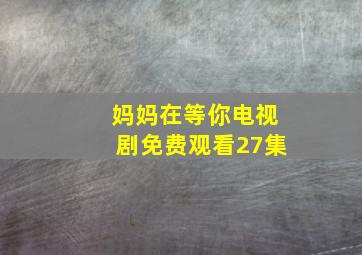 妈妈在等你电视剧免费观看27集