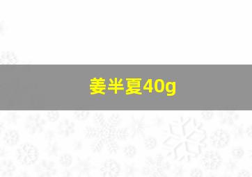 姜半夏40g