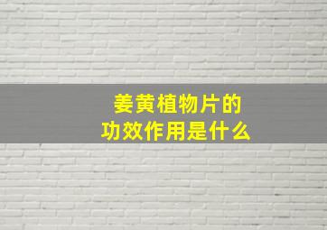 姜黄植物片的功效作用是什么