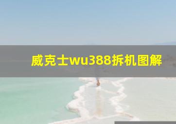 威克士wu388拆机图解