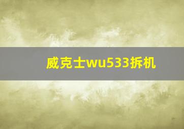 威克士wu533拆机