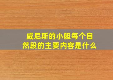 威尼斯的小艇每个自然段的主要内容是什么