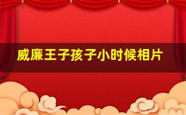 威廉王子孩子小时候相片