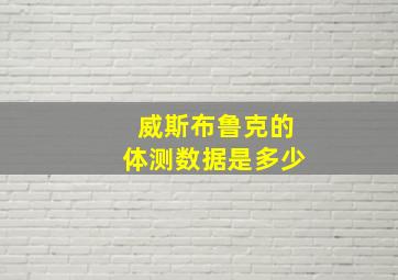 威斯布鲁克的体测数据是多少