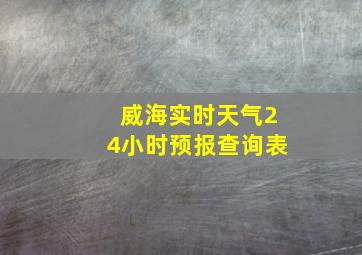 威海实时天气24小时预报查询表