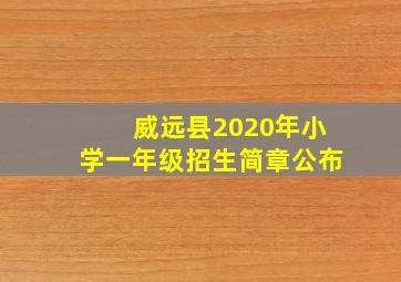 威远县2020年小学一年级招生简章公布