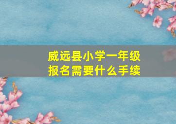 威远县小学一年级报名需要什么手续