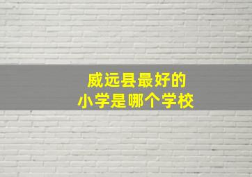 威远县最好的小学是哪个学校