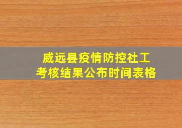 威远县疫情防控社工考核结果公布时间表格