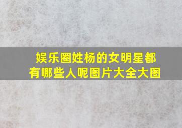 娱乐圈姓杨的女明星都有哪些人呢图片大全大图