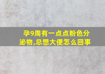 孕9周有一点点粉色分泌物,总想大便怎么回事